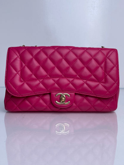 Chanel Pink Lambskin Quilted Mademoiselle Chic Medium Flap Bag GHW #21