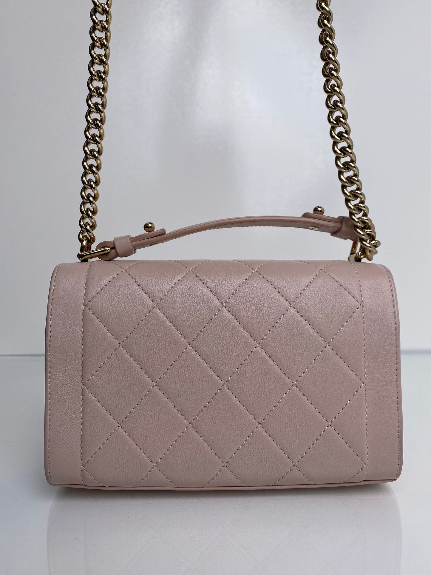 Chanel Pink Small Label Click Flap Bag