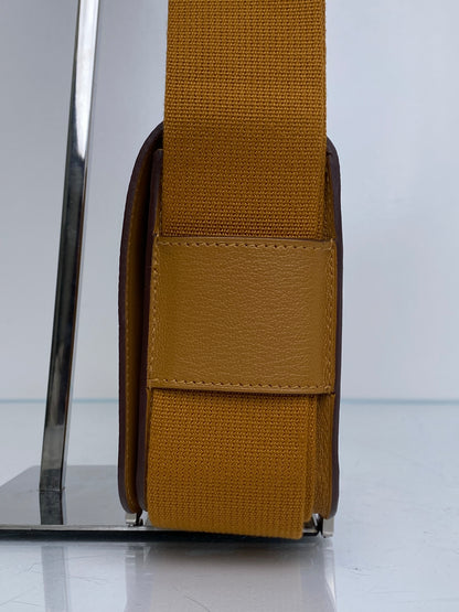 Hermes Geta Chèvre Gold Crossbody Bag PHW