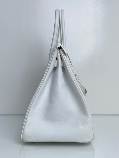 Hermes Birkin 35 White Epsom GHW #P