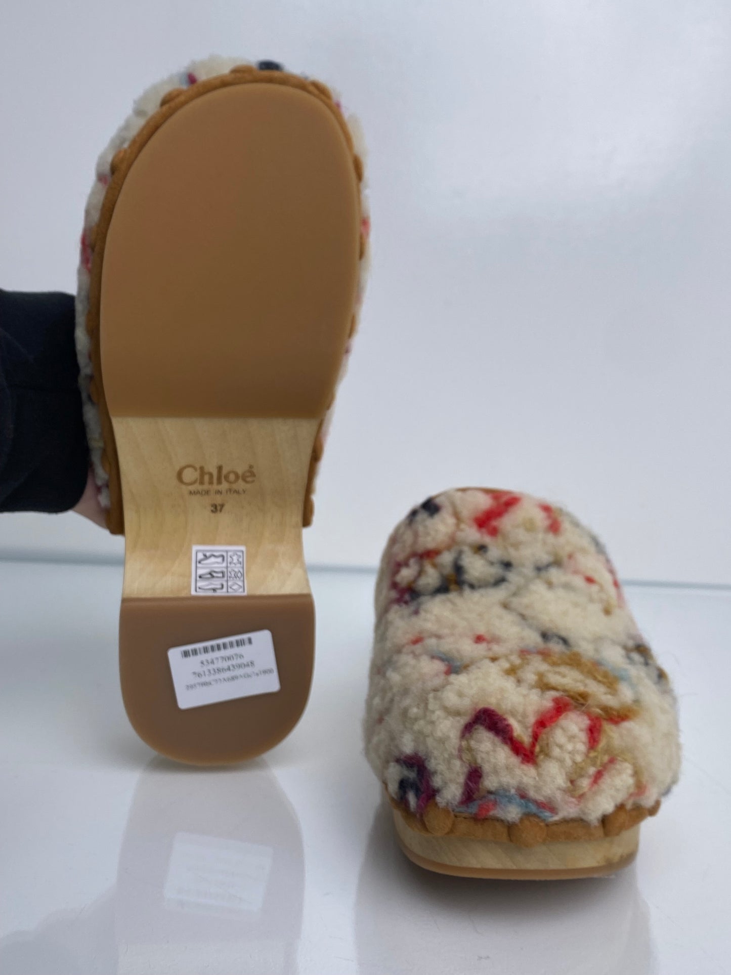 Chloe Joy Shearling Clogs, 37