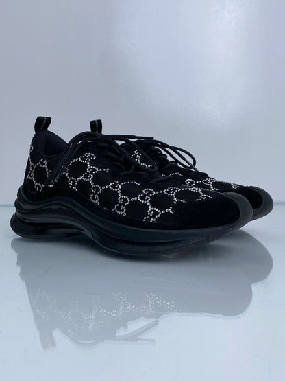 Gucci Black Crystal GG Sneakers, 39