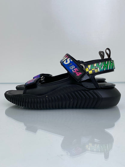 Louis Vuitton Black & Multicolor "Race Underwater" Dad Sandals, 38.5