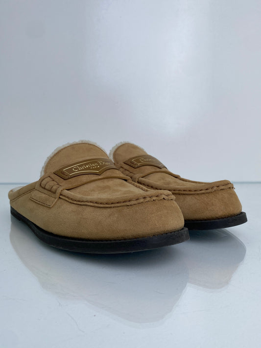 Christian Dior Boy Mules Tan Suede, 39