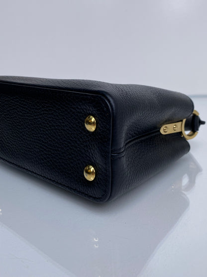 Louis Vuitton Black Mini Capucines Bag GHW