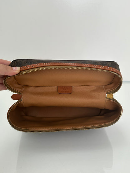 Celine Canvas Macadam East/West Vanity Bag GHW