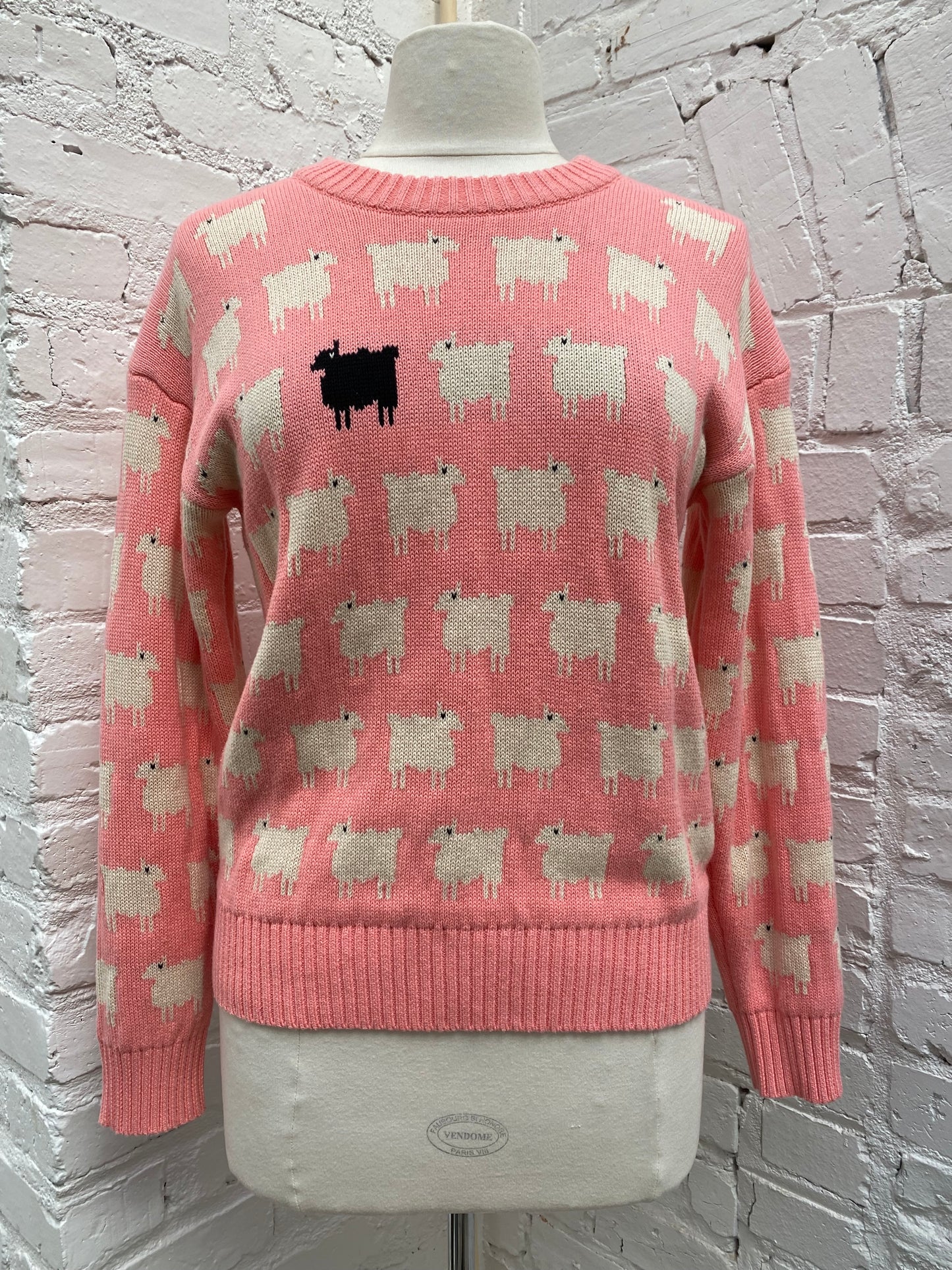 Warm & Wonderful Neon Pink Lamb Sweater, M