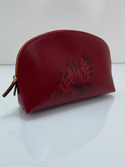 Cartier Burgundy Panther Cosmetic Pouch
