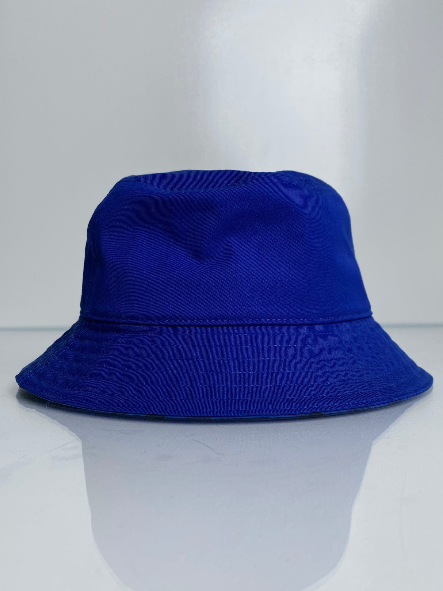 Burberry Blue Check Bucket Hat, XL