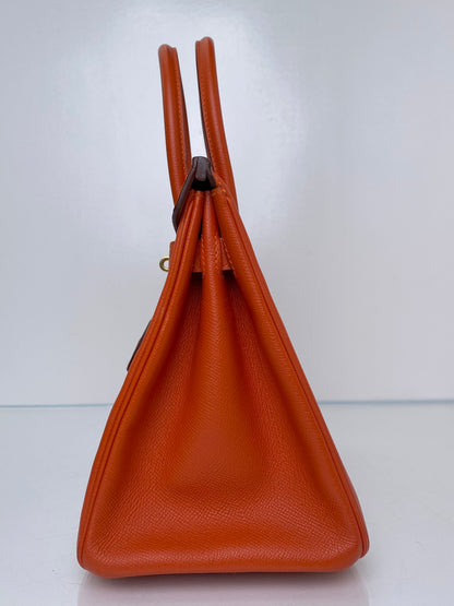 Hermes Birkin 30 Orange Poppy Epsom GHW #R