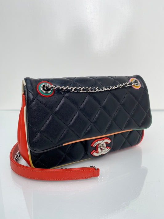 Chanel Black & Multicolor Mini Cuba Bag SHW