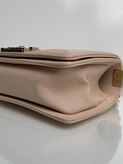 Chanel Small Boy Bag Light Pink Caviar Leather GHW