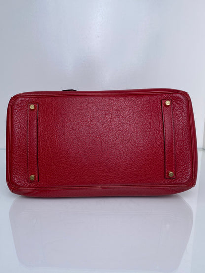 Hermes Birkin 35 Rouge Togo GHW #I