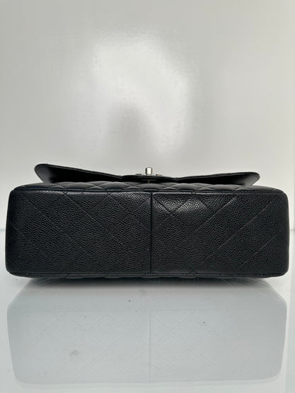 Chanel Jumbo Double Flap Black Caviar SHW