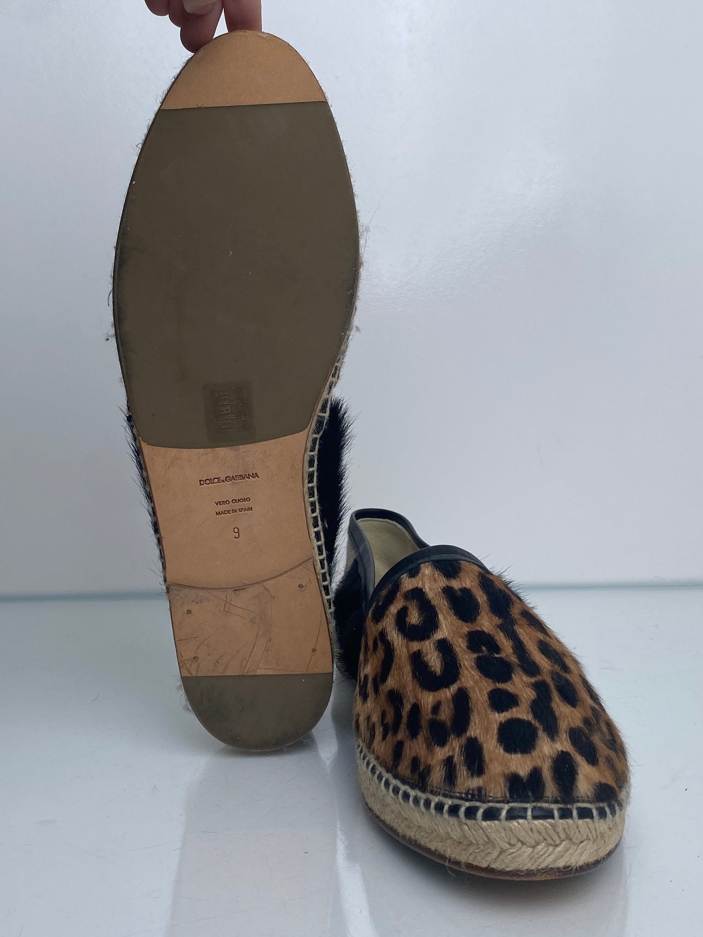 Dolce & Gabbana Men’s Cheetah Pony Hair Espadrilles, M 9