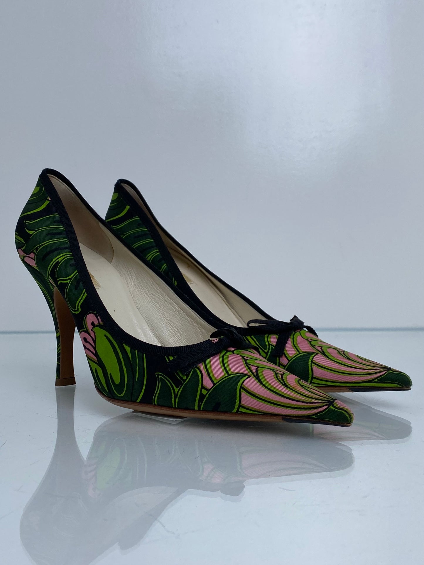 Prada Multicolor Floral Heels, 38.5