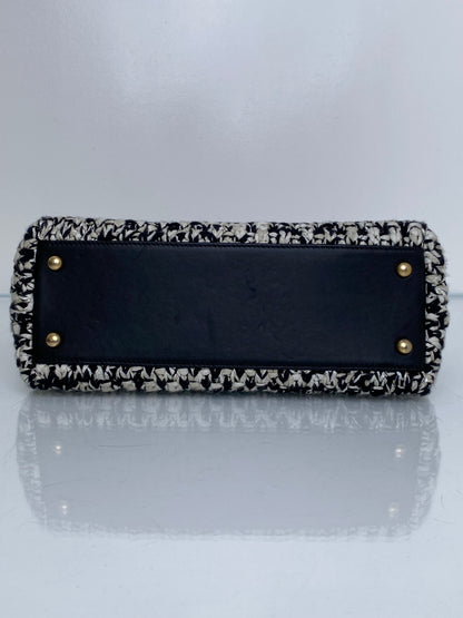 Chanel Cream & Black Crochet Coco Handle Bag GHW #25