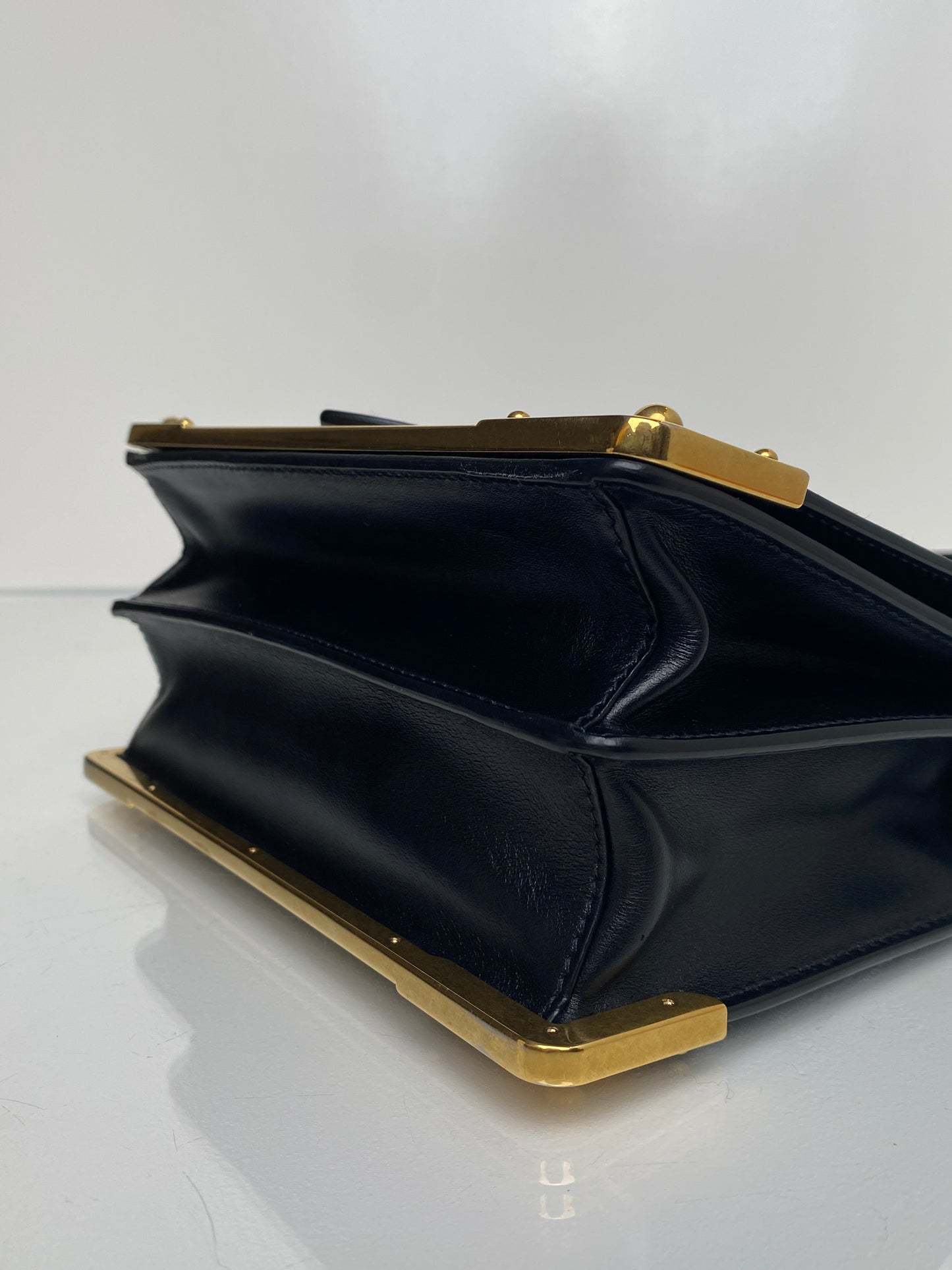 Prada Black Refined Elegance Crossbody Bag GHW