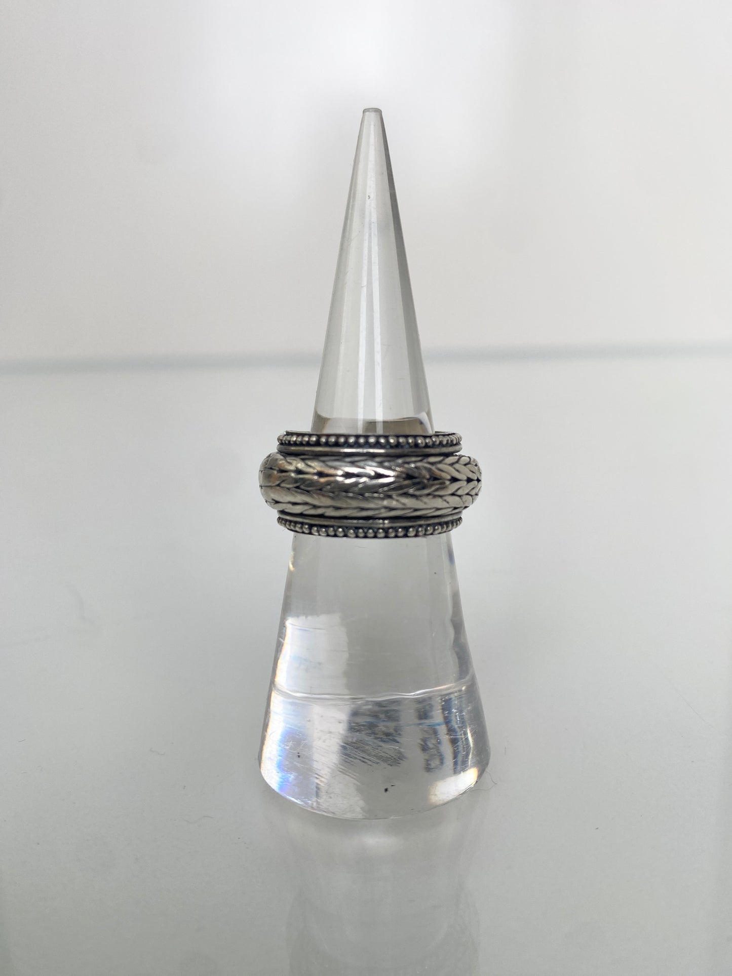 John Hardy Sterling Silver Braided Spin Ring, 5.75