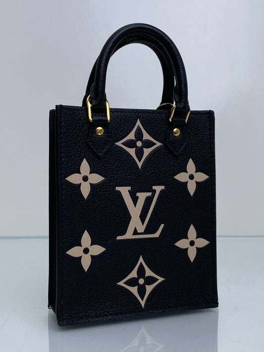 Louis Vuitton Sac Plat BB Black Empriente Giant Monogram GHW