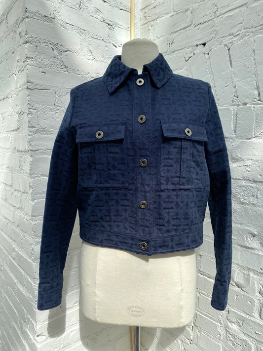 Salvatore Ferragamo Logo Denim Jacket, 42