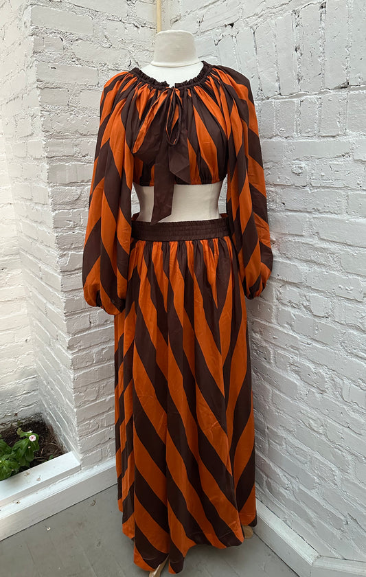 Zimmerman Orange & Brown Maxi Set, S