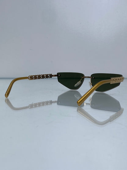 Dolce & Gabbana Gold Logo Frameless Sunglasses