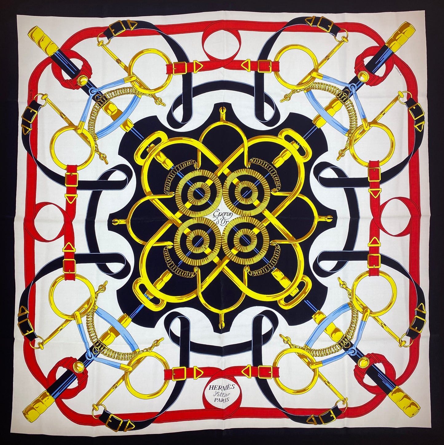 Hermes Eperon d'Or Silk Scarf