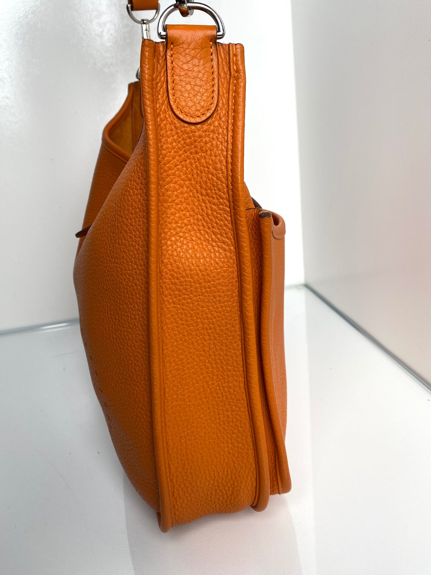 Hermes Evelyne PM Orange Clemence #P