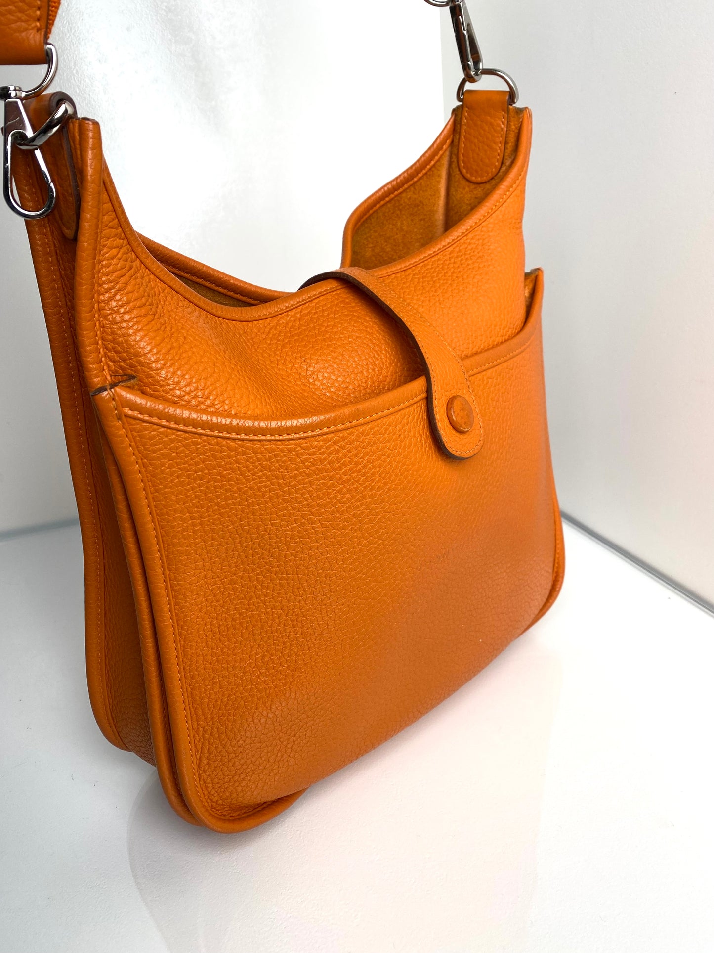 Hermes Evelyne PM Orange Clemence #P