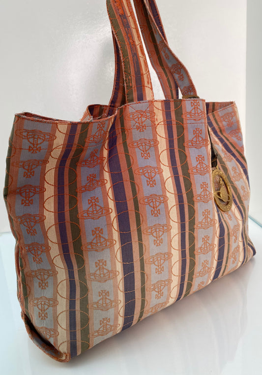 Vivienne Westwood Orange & Purple Tote Bag