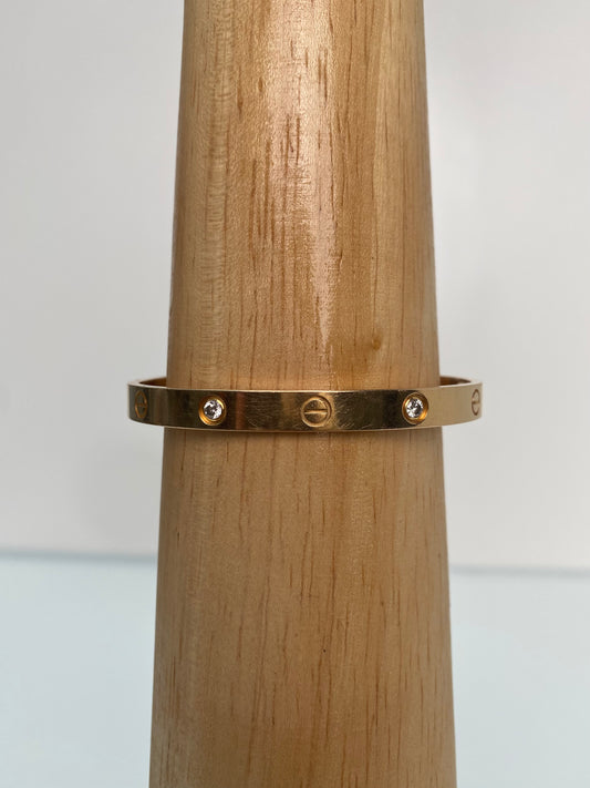 Cartier Love Bracelet Rose Gold 4 Diamonds 18