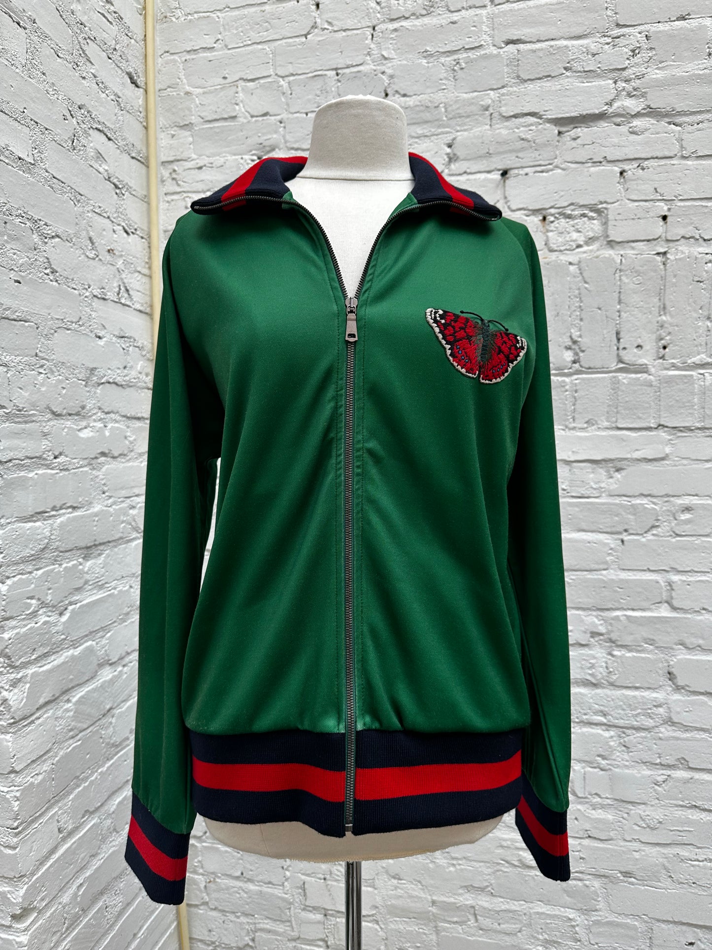 Gucci Green Snake & Butterfly Track Jacket M