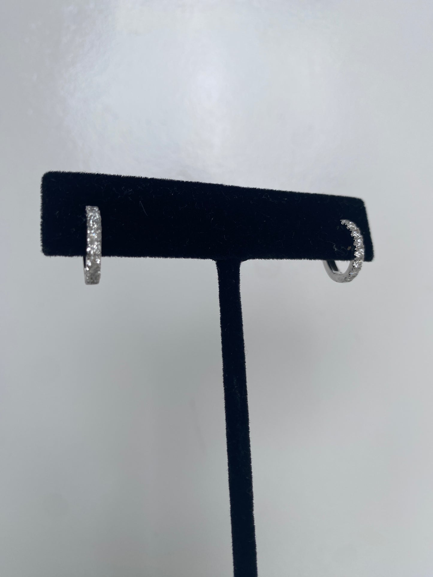 14KW .4ctw Mini Hoop Earrings