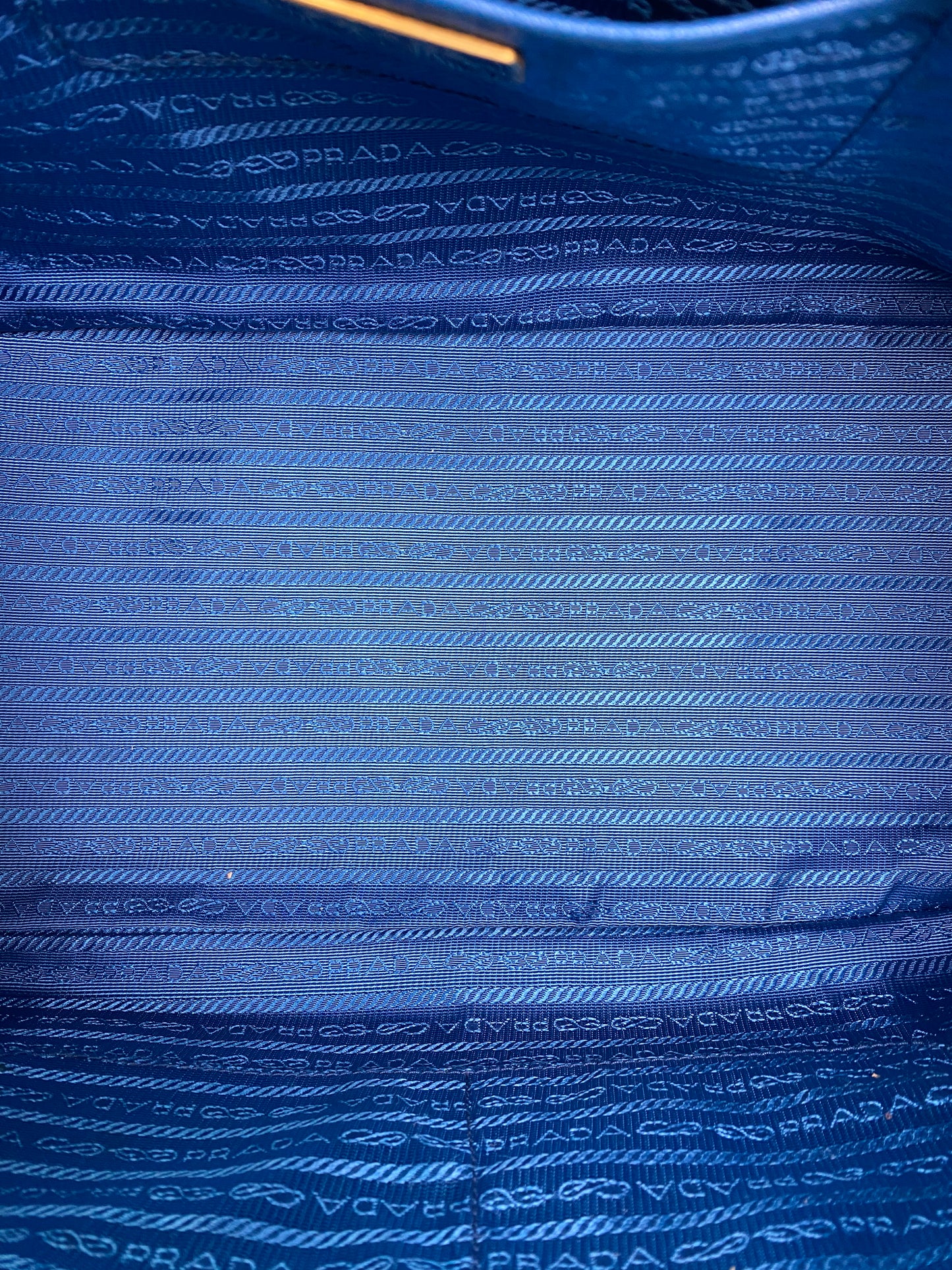 Prada Blue Saffiano Tote Bag GHW