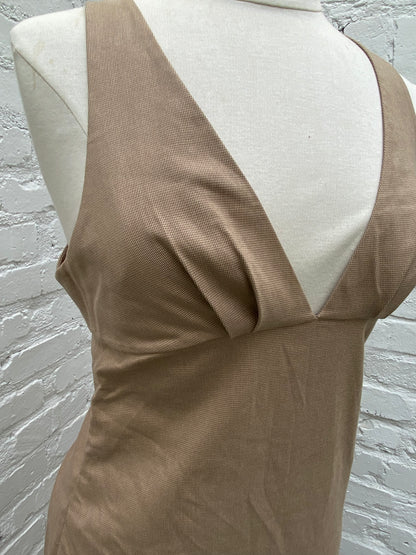 Gucci Brown Halter Dress, 44