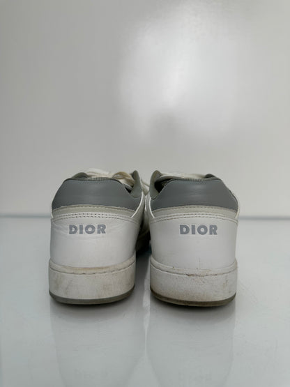 Christian Dior White / Grey Oblique Sneakers, 39.5
