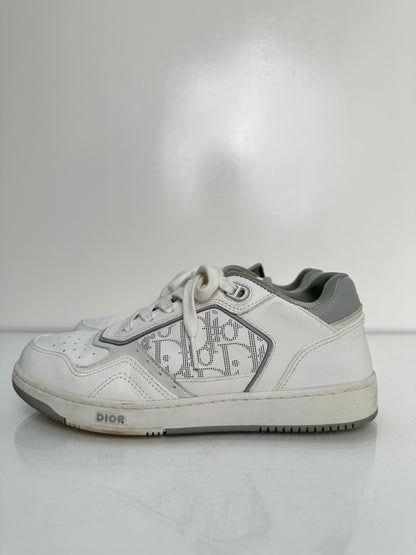 Christian Dior White / Grey Oblique Sneakers, 39.5