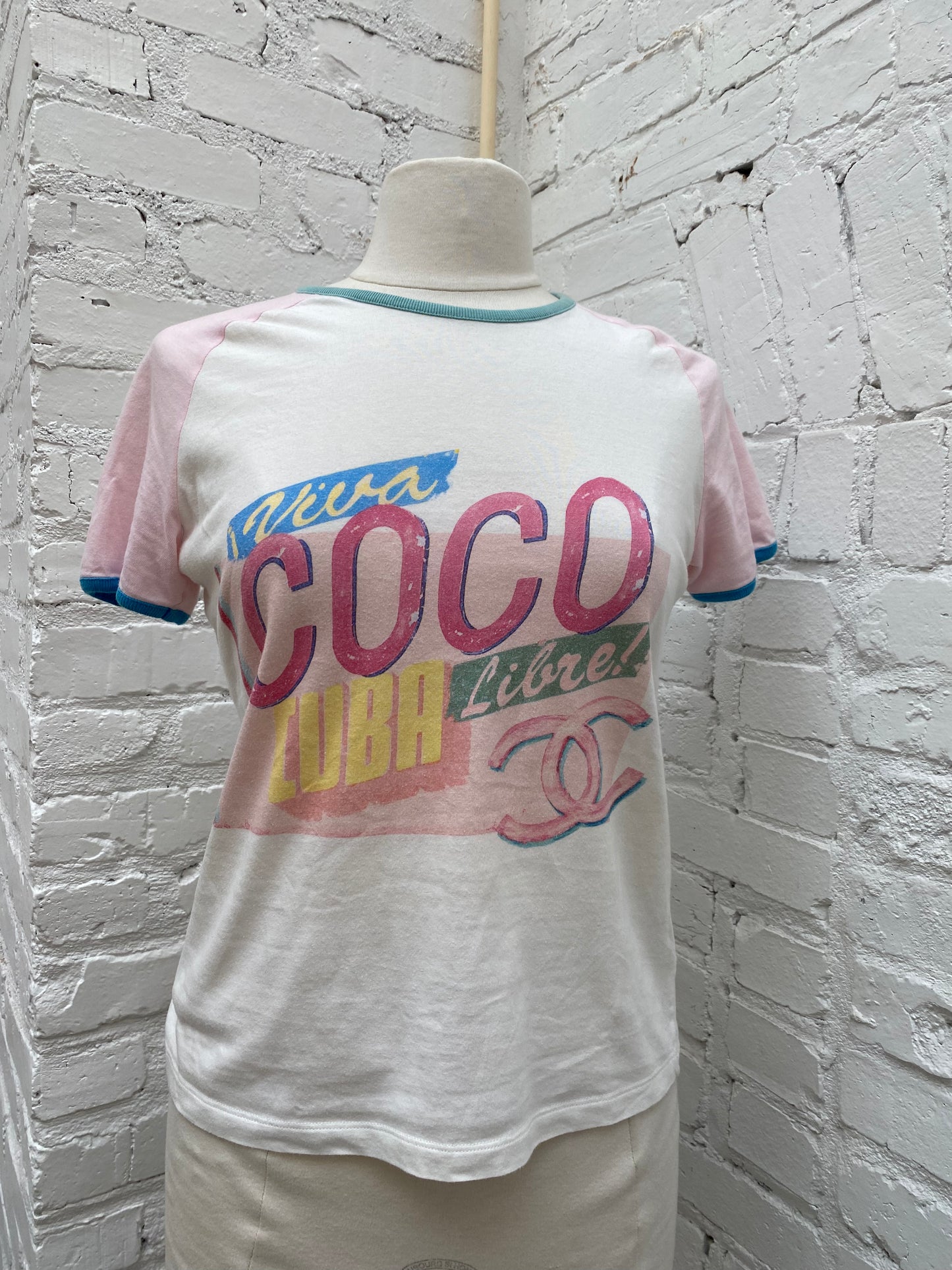 Chanel Coco Cuba Ringer Tee XS