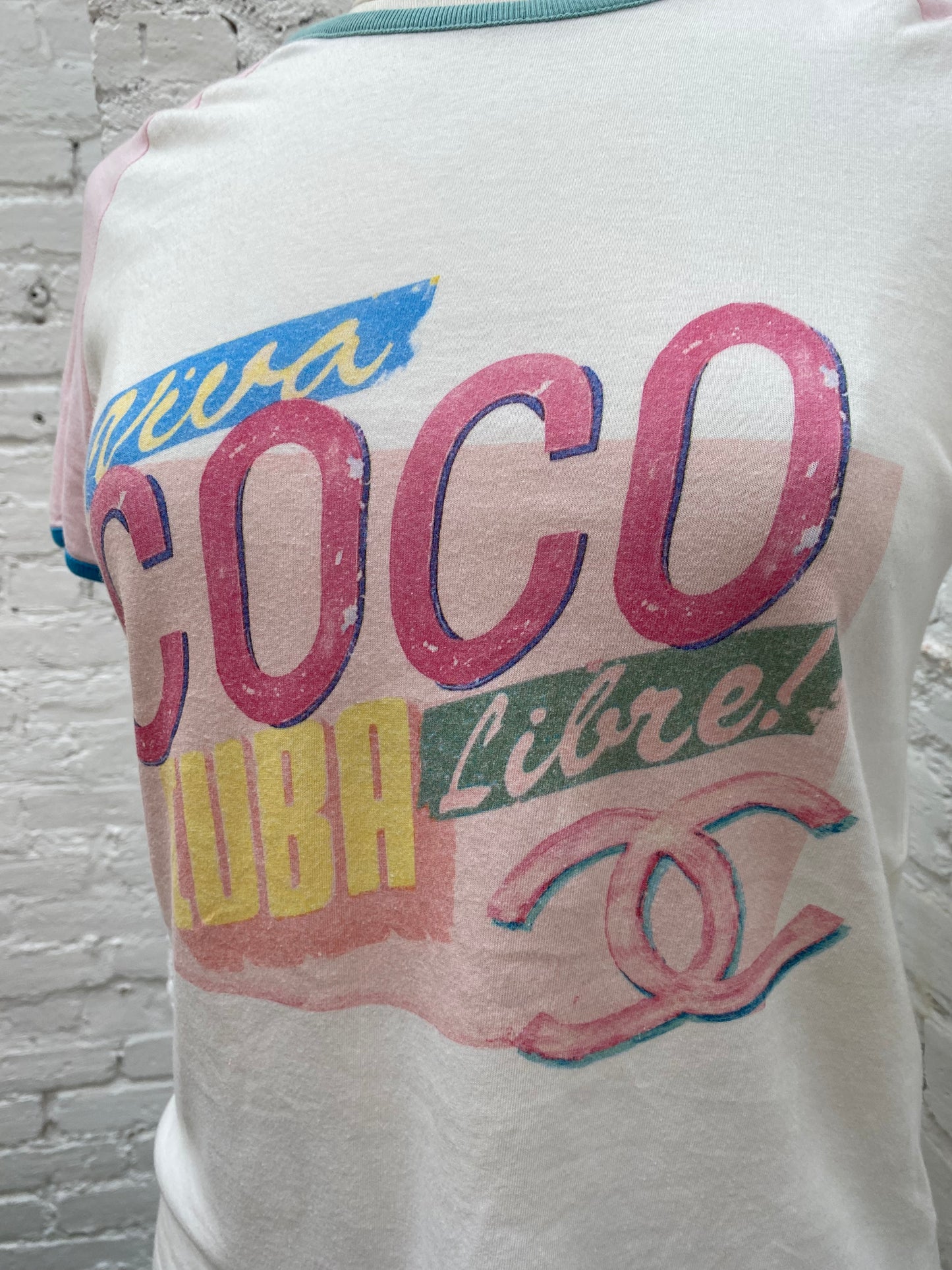 Chanel Coco Cuba Ringer Tee XS