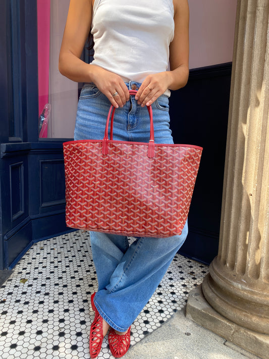 Goyard Red St. Louis Tote PM