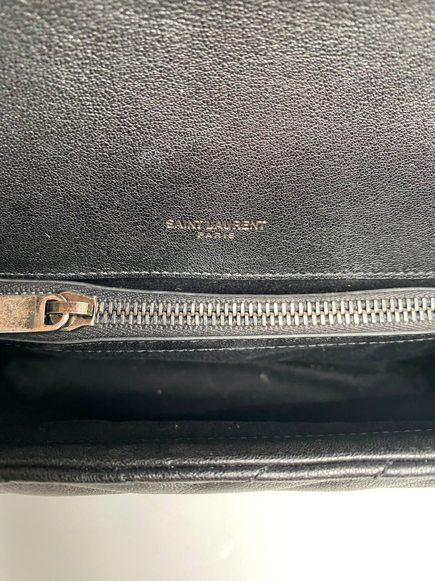 Saint Laurent Black Chevron College Tophandle Bag RHW