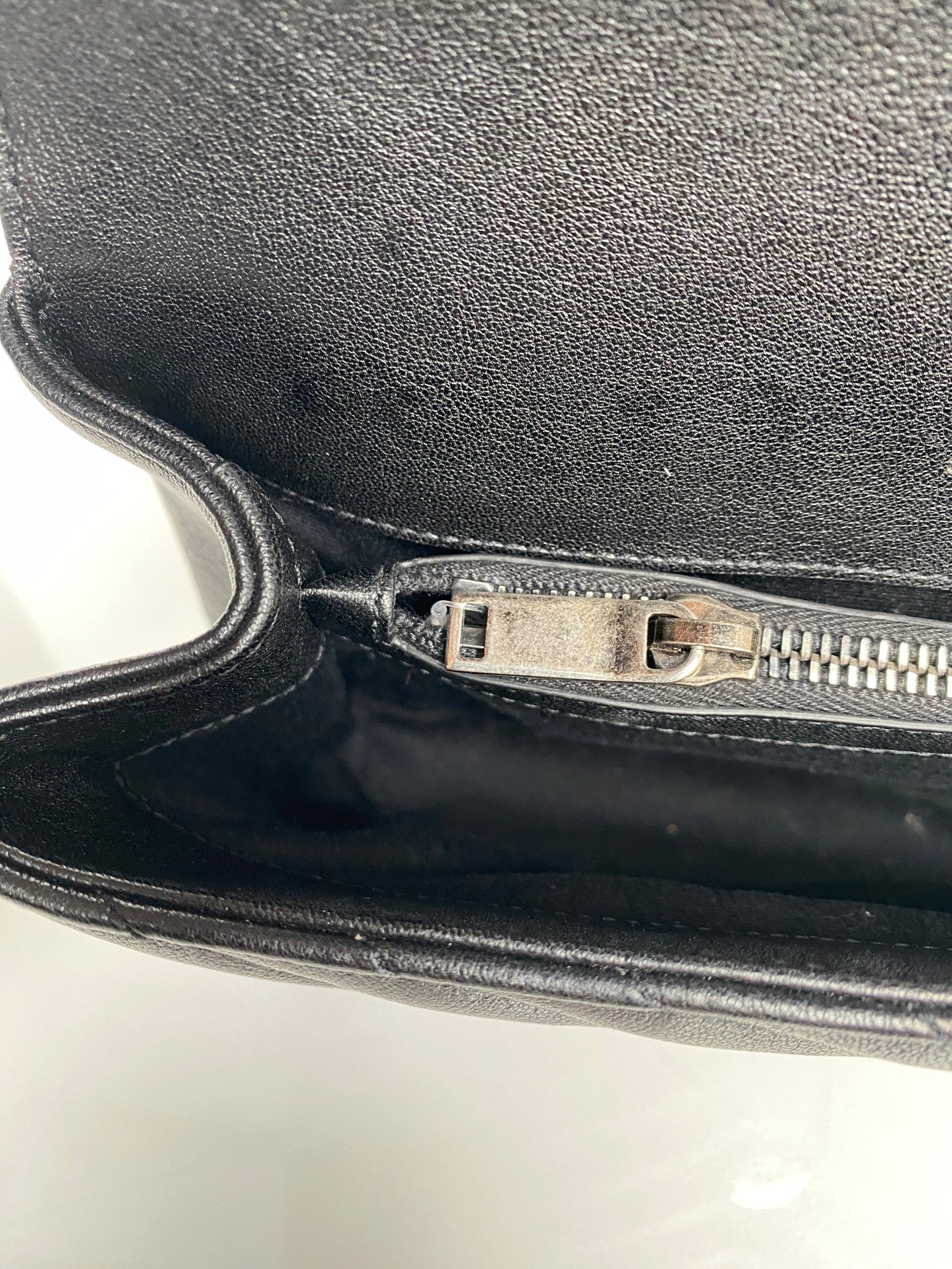 Saint Laurent Black Chevron College Tophandle Bag RHW