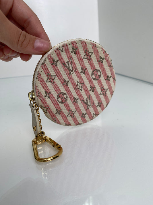 Louis Vuitton Mini Lin Croisette Round Coin Purse