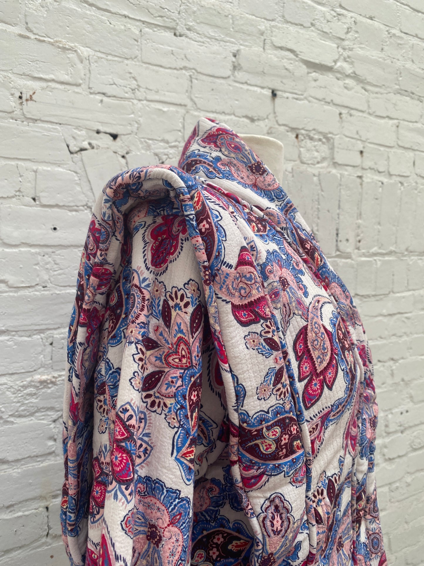 Magali Pascal WHite, Pink, & Blue Paisley Jacket, XS