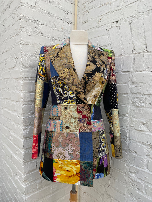 Dolce and Gabbana Patchwork Blazer 40