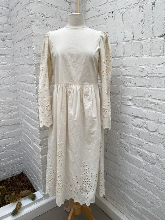 Sea New York Cream Long Sleeve Dress, 4