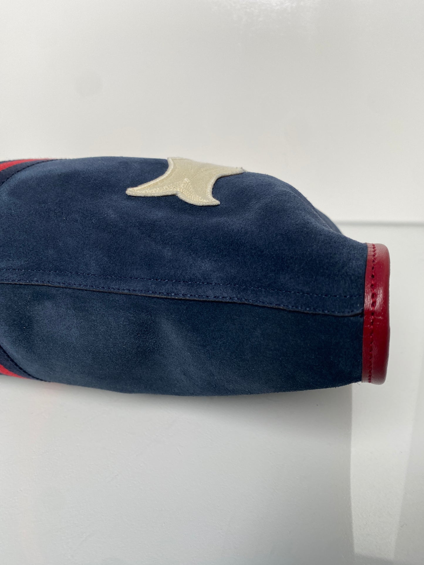 Gucci Raja Navy Suede “NY” Tote Bag GHW