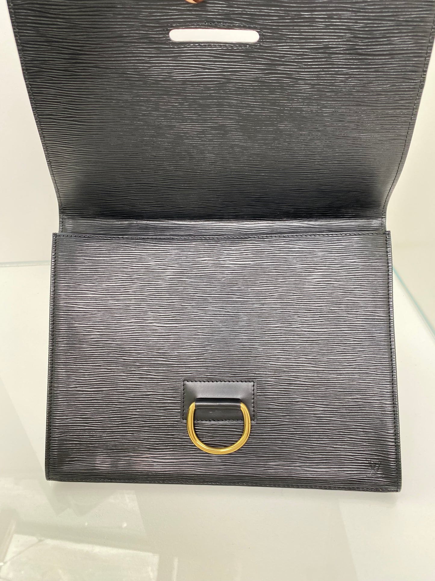 Louis Vuitton Black Epi Lena Clutch