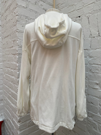 Gucci White & Webstripe Velvet Hoodie, S